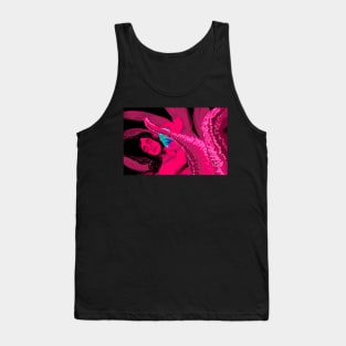 Sunflower sea star starfish merman for mermay pink fuchsia tentacles reclining man Tank Top